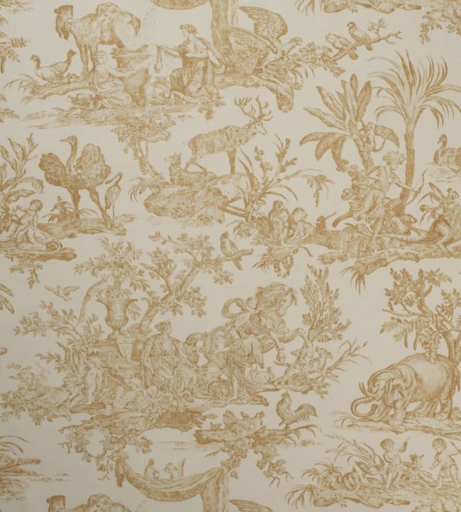 Four Continents Toile Fabric by Marvic Saffron