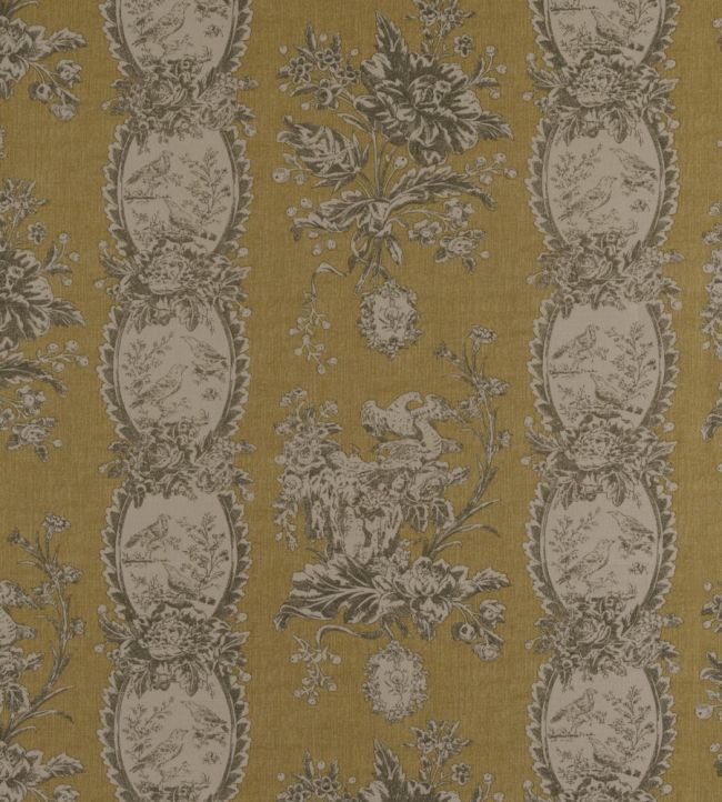 Les Oiseaux Fabric by Marvic Gold
