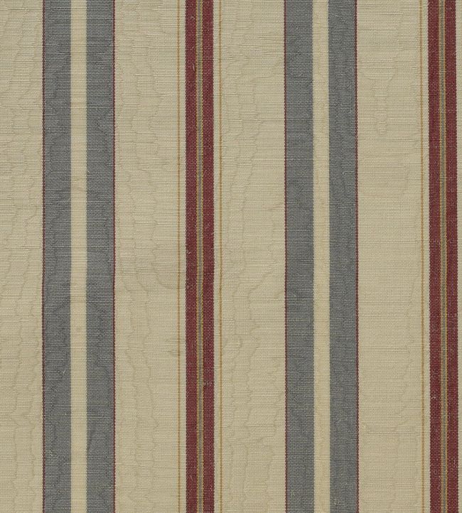 Misa Moire Stripe Fabric by Marvic Maroon/Grey