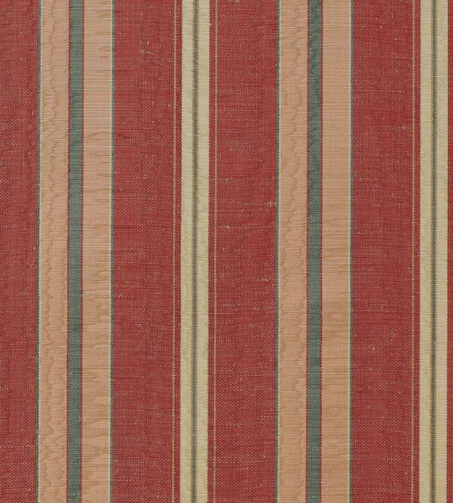 Misa Moire Stripe Fabric by Marvic Coral/Sand