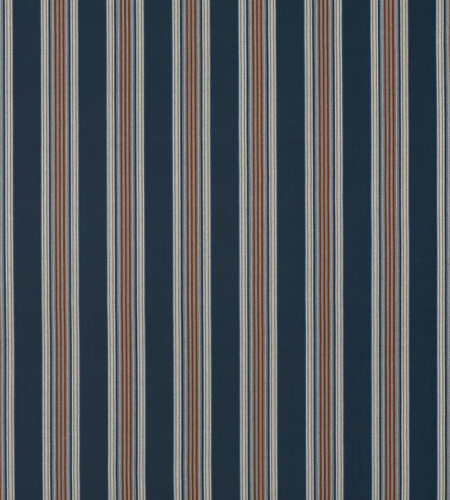 Marylebone Fabric by Clarke & Clarke Navy/Rust
