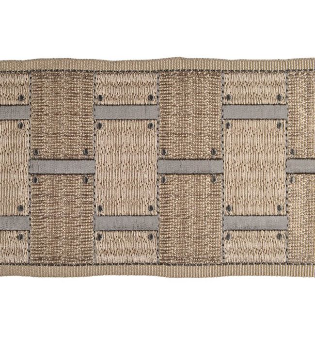 Massimo Embroidered Braid 88mm Trimming by Houles Bronzo