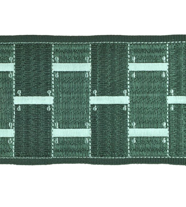 Massimo Embroidered Braid 88mm Trimming by Houles Menta