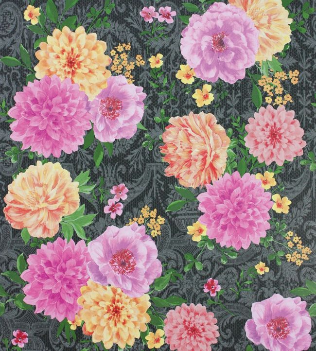 Duchess Garden Wallpaper by Matthew Williamson Charcoal