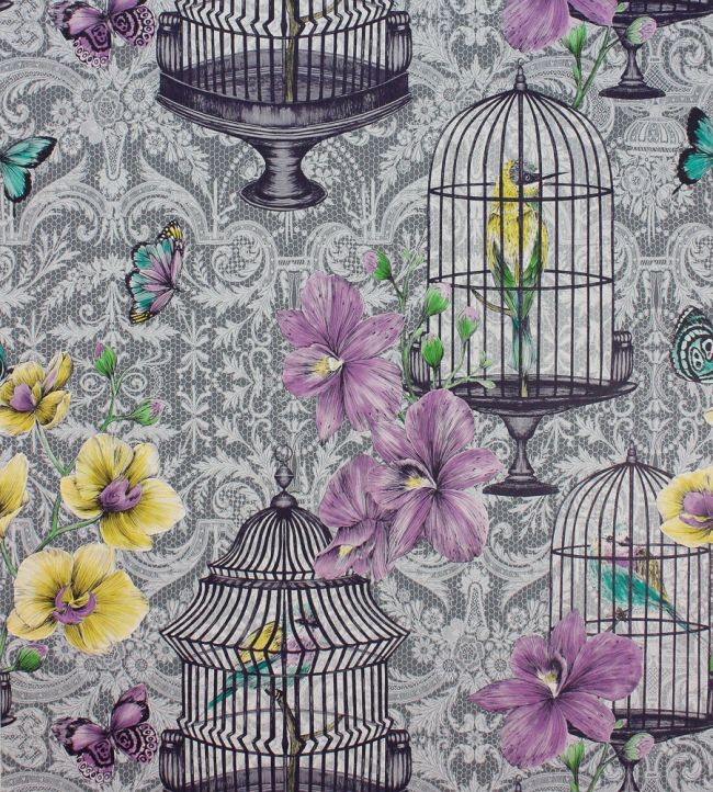 Orangery Wallpaper by Matthew Williamson Amethyst/Lilac/Lemon