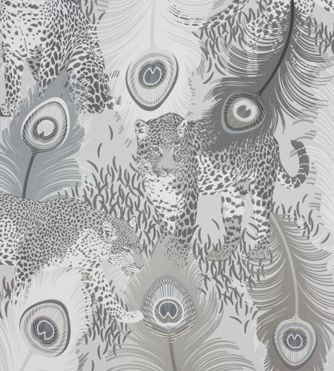 Leopardo Wallpaper by Matthew Williamson Metallic Silver