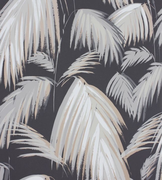 Tropicana Wallpaper by Matthew Williamson Dark Grey/Neutral/Metallic Bronze