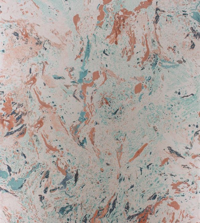Makrana Wallpaper by Matthew Williamson Saffron/Turquoise