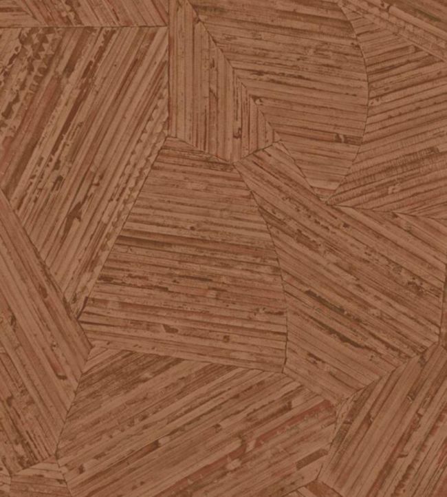 Mauna Wallpaper by Arte Mahogany Red