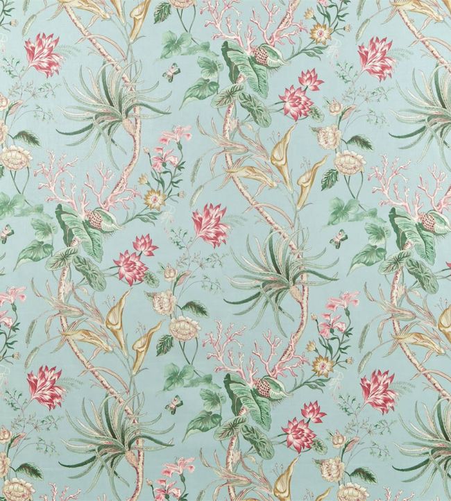 Mauritius Fabric by Sanderson Rose/Duck Egg