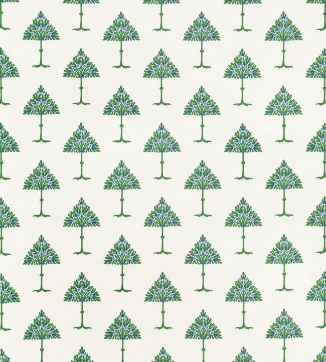 May Tree Fabric by Thibaut Blue and Green