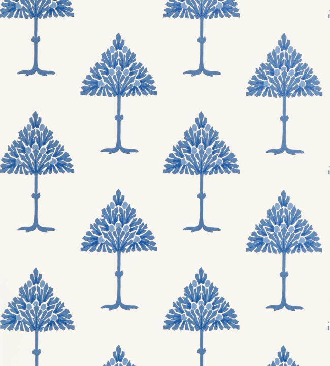 May Tree Wallpaper by Thibaut Blue and White
