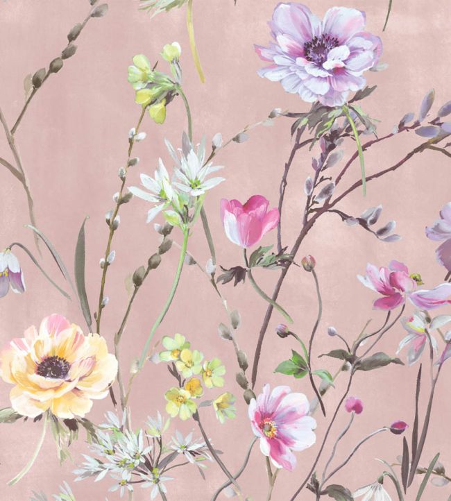 Maytime Wallpaper by Woodchip & Magnolia Dusky Pink