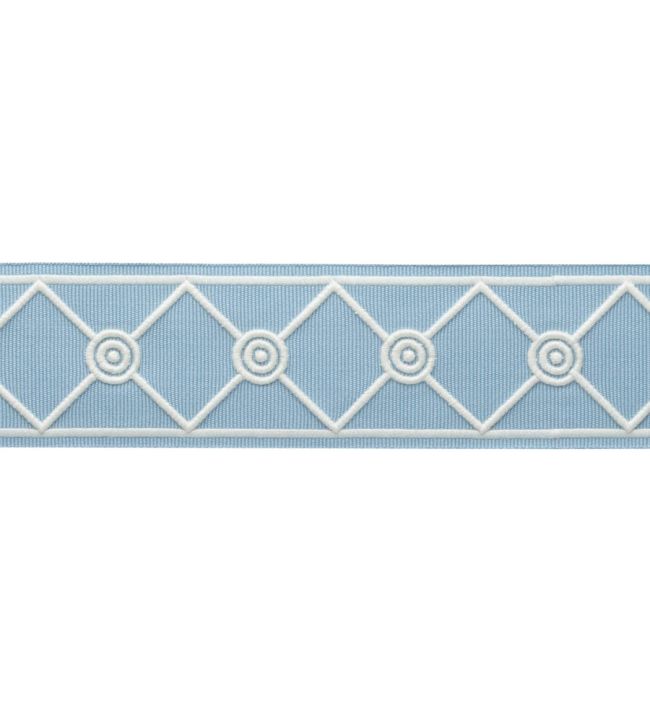 MDS Embroidered Lattice Borber Trimming by Samuel & Sons Sky