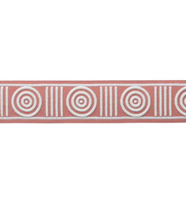 MDS Embroidered Rosette Border Trimming by Samuel & Sons Coral