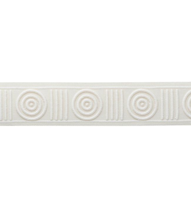 MDS Embroidered Rosette Border Trimming by Samuel & Sons Ivory