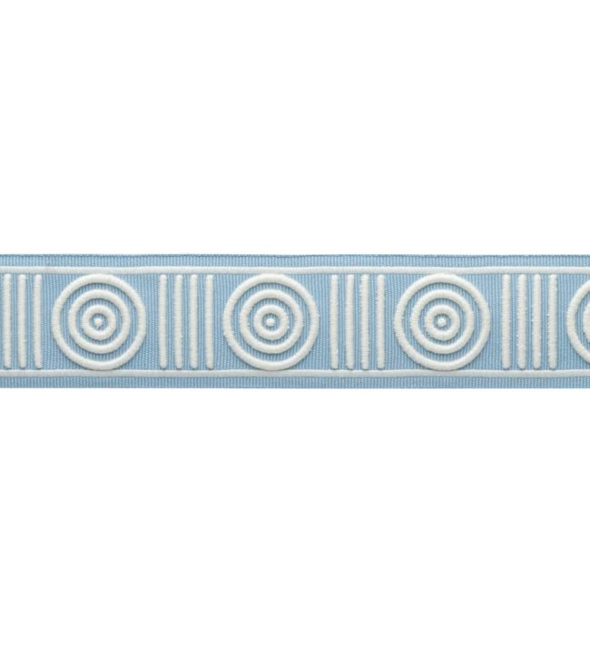 MDS Embroidered Rosette Border Trimming by Samuel & Sons Sky