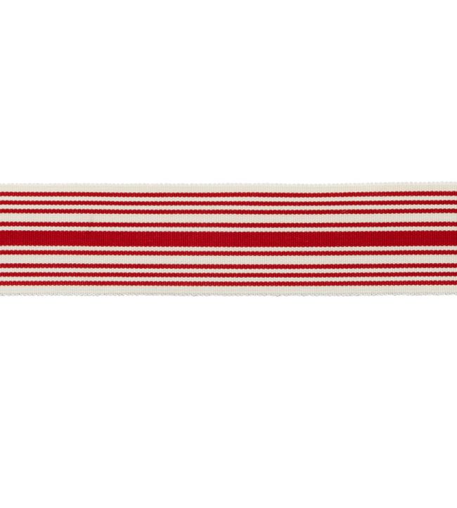 MDS Stripe Border 5.1cm Trimming by Samuel & Sons Red