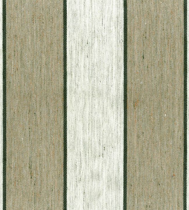 Meadow Stripe Fabric by Ian Mankin Pine Needle
