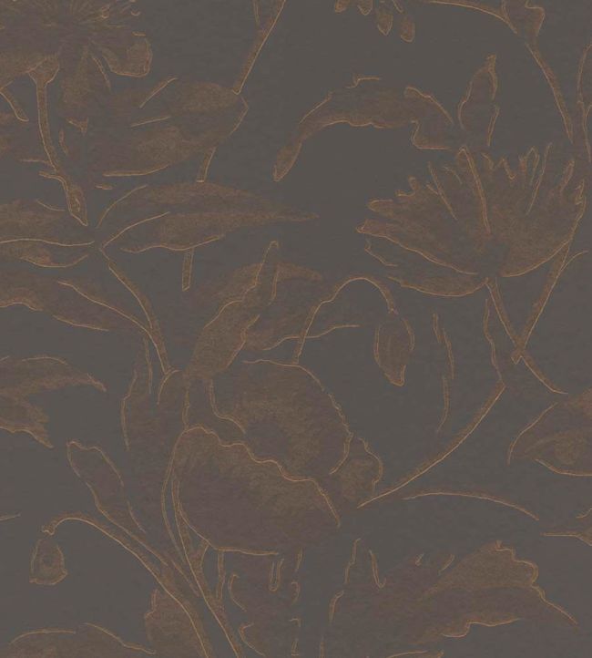 Meandering Floral Wallpaper by Eijffinger Brown/Taupe/Purple