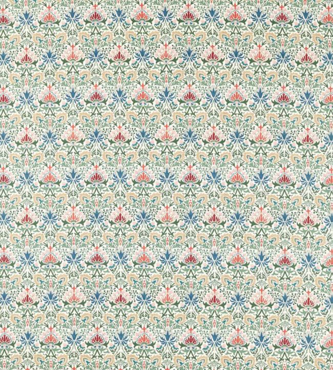 Meda Iris Fabric by Morris & Co Rose/Thyme