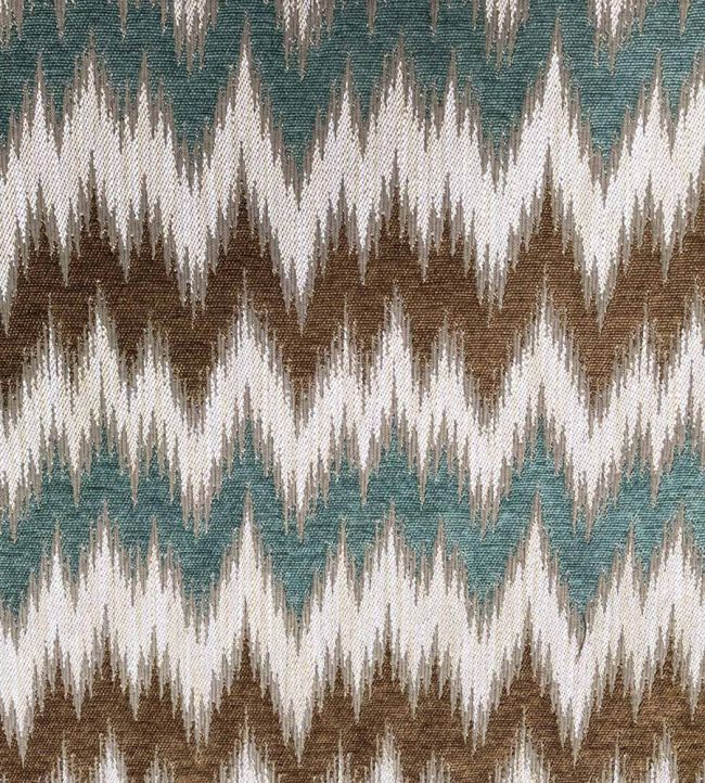 Medici Fabric by Marvic Aqua/Brown
