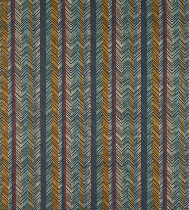Medina Stripe Fabric by Jane Churchill Blue/Multi