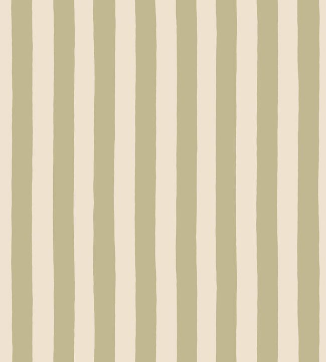 Medium Hand Painted Stripe Wallpaper by Josephine Munsey Southern Light and Parsnip