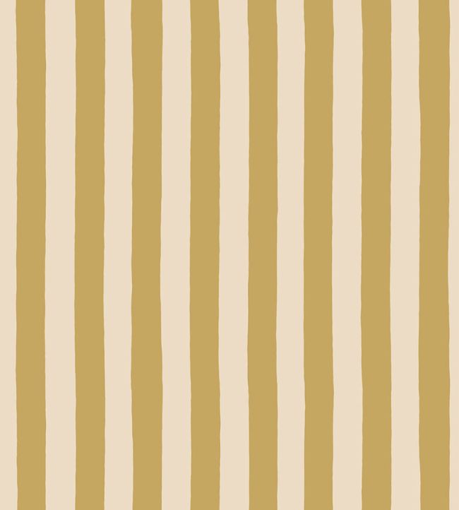 Medium Hand Painted Stripe Wallpaper by Josephine Munsey Summer Evening and Parsnip