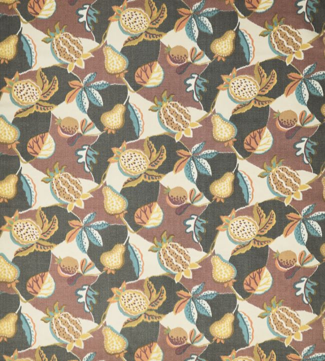 Melagrana Fabric by Osborne & Little Charcoal/Terracotta