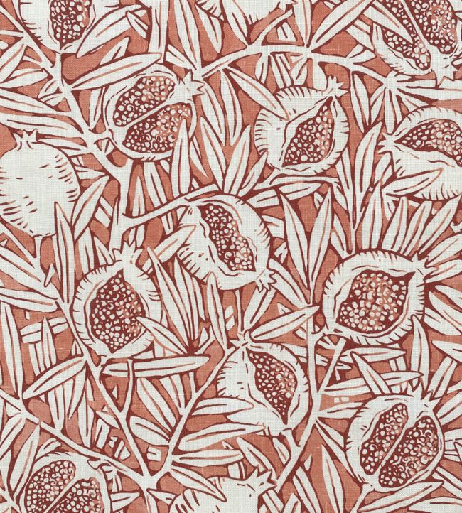 Melograno Outdoor Fabric by Ian Sanderson Coral