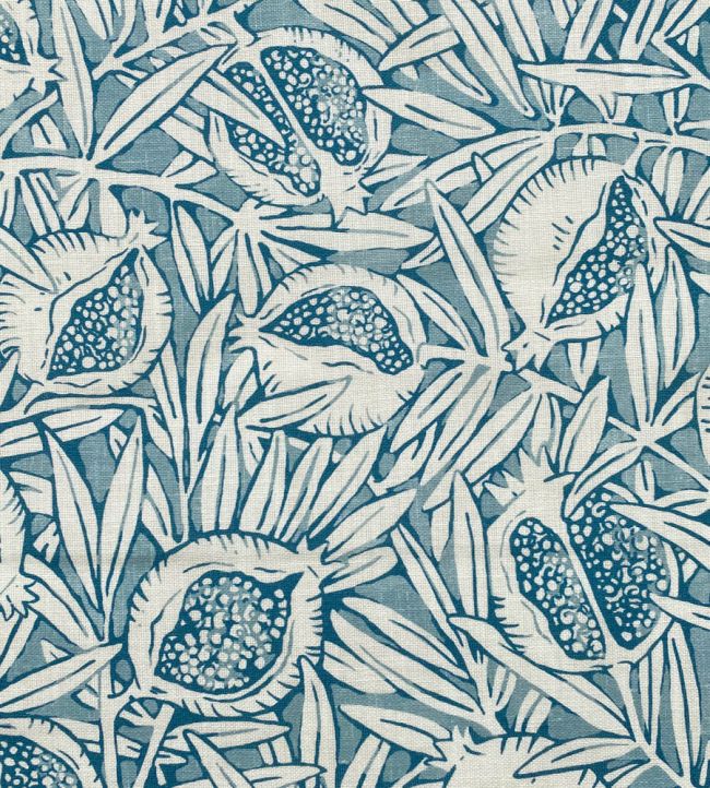 Melograno Outdoor Fabric by Ian Sanderson Talkin Blue