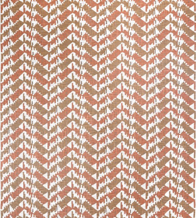 Melrose Check Fabric by Thibaut Apricot and Ginger