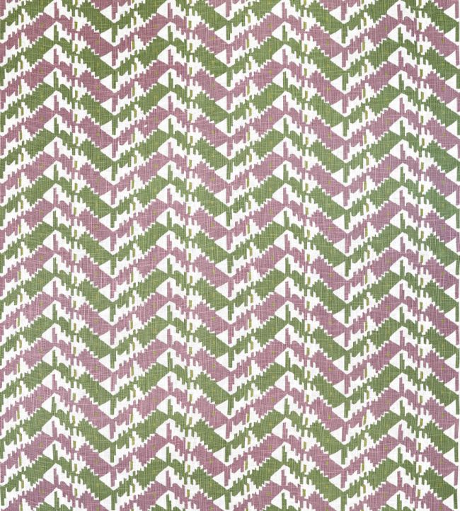 Melrose Check Fabric by Thibaut Lavender and Green