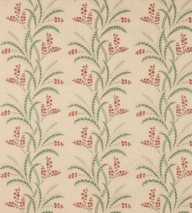 Melrose Fabric by Colefax and Fowler Forest/Red