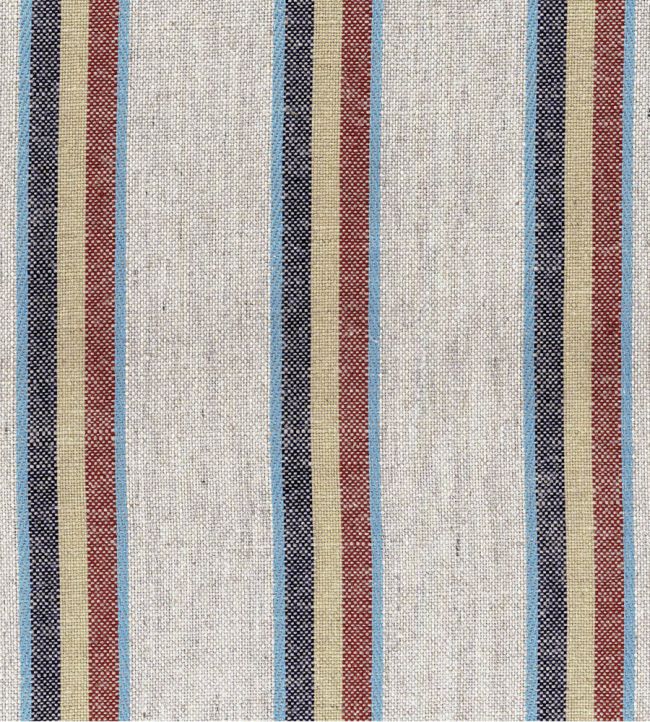 Meridian Stripe Fabric by Ian Mankin Mixed