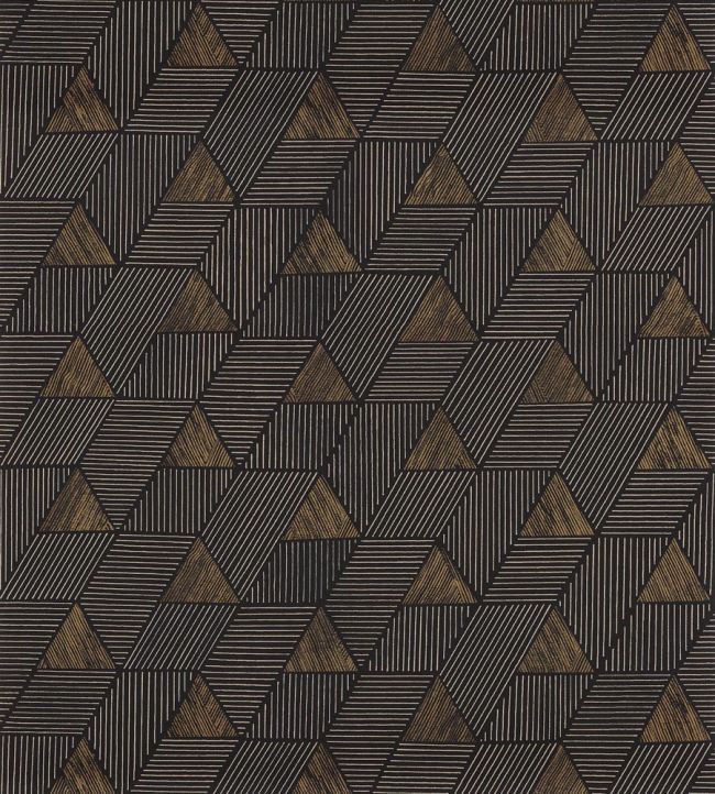 Meroe Wallpaper by Casamance Noir/Mordore