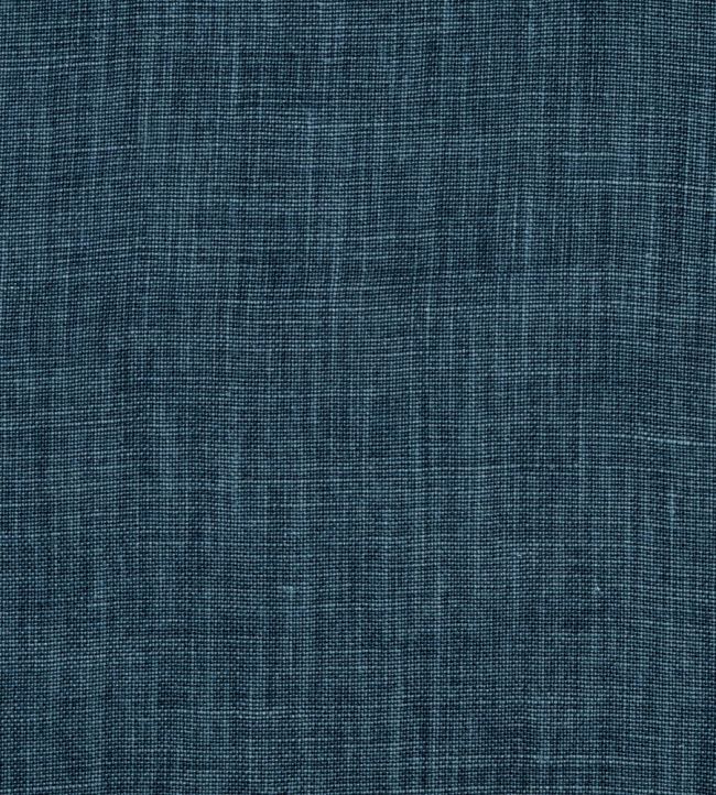 Mid Weight Laundered Linen Fabric by Volga Linen Delft Blue