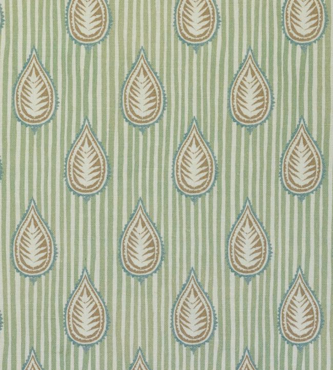 Midhurst Fabric by Titley and Marr Aqua, Opal & Flax
