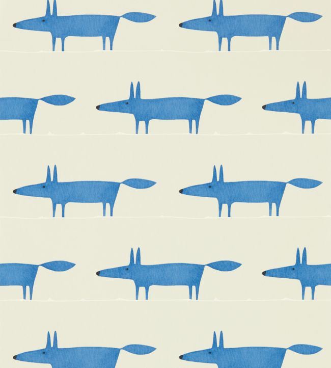 Midi Fox Wallpaper by Scion Pebble / Denim