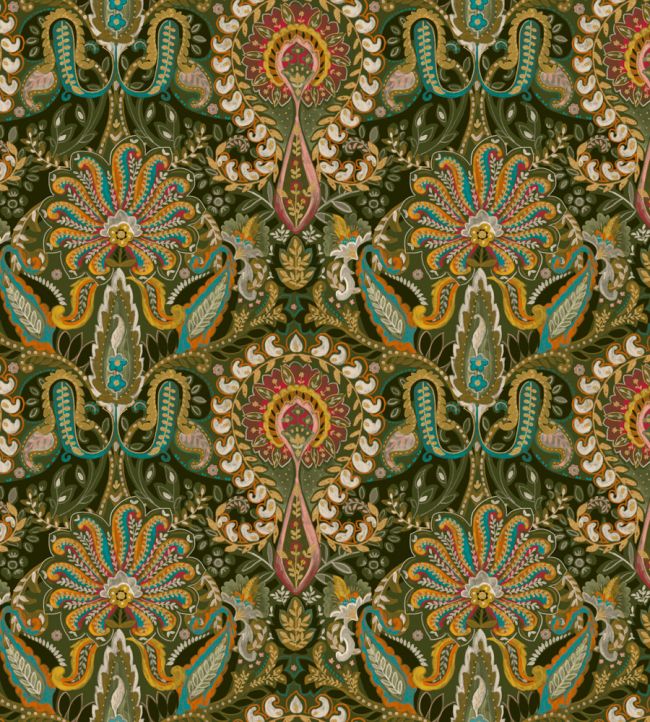 Midi Kashmir Fabric by Arley House Coriander