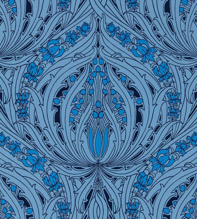 Mildmay Wallpaper by Sanderson Majorelle Blue