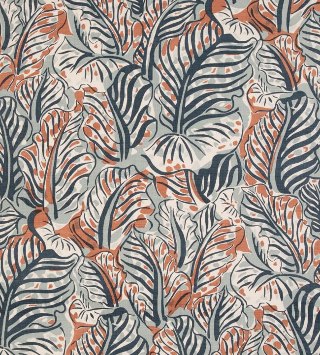 Mille Feuilles Fabric by Christopher Farr Cloth Terracotta