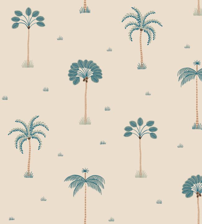 Milo Wallpaper by Sandberg Misty Blue