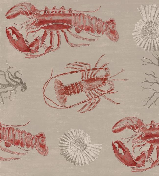 Lobster Wallpaper by MINDTHEGAP Taupe