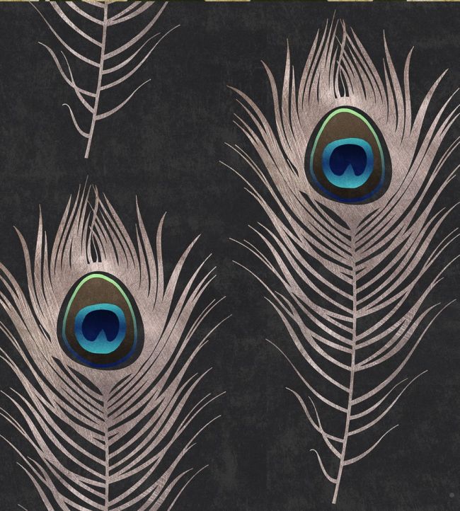 Peacock Wallpaper by MINDTHEGAP Black,Blue
