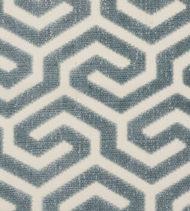 Ming Fret Velvet Fabric by Schumacher Mineral