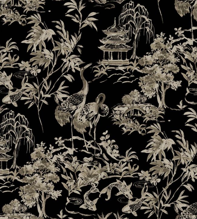 Ming Pagoda Wallpaper by Coordonne Onyx