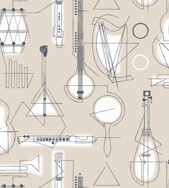 Concert Wallpaper by Mini Moderns Stone
