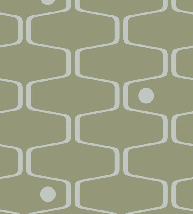 Net and Ball Wallpaper by Mini Moderns Olive